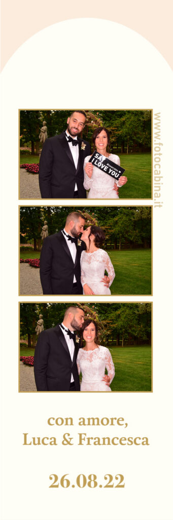 Strip Photo Booth gallery matrimonio Francesca luca villa gaia gandini